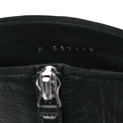 Chanel Crumpled Calfskin Cap Toe Chain Short Boots 39 Black 24 of 30