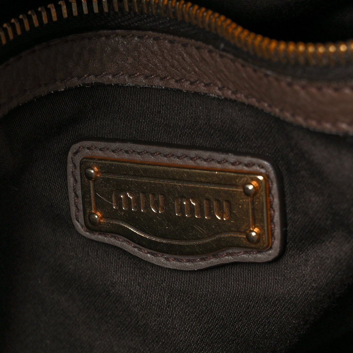 Miu Miu Vitello Lux Gathered Tote Juta 5 of 16