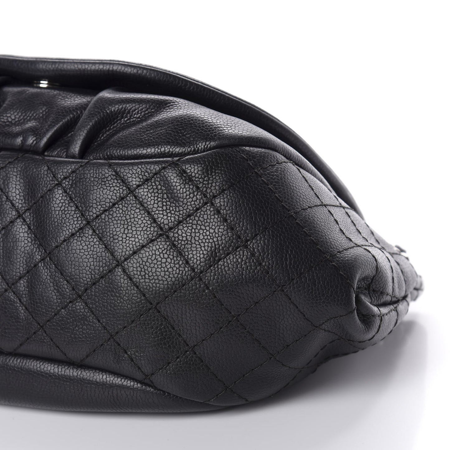 Caviar Half Moon Large Flap Black