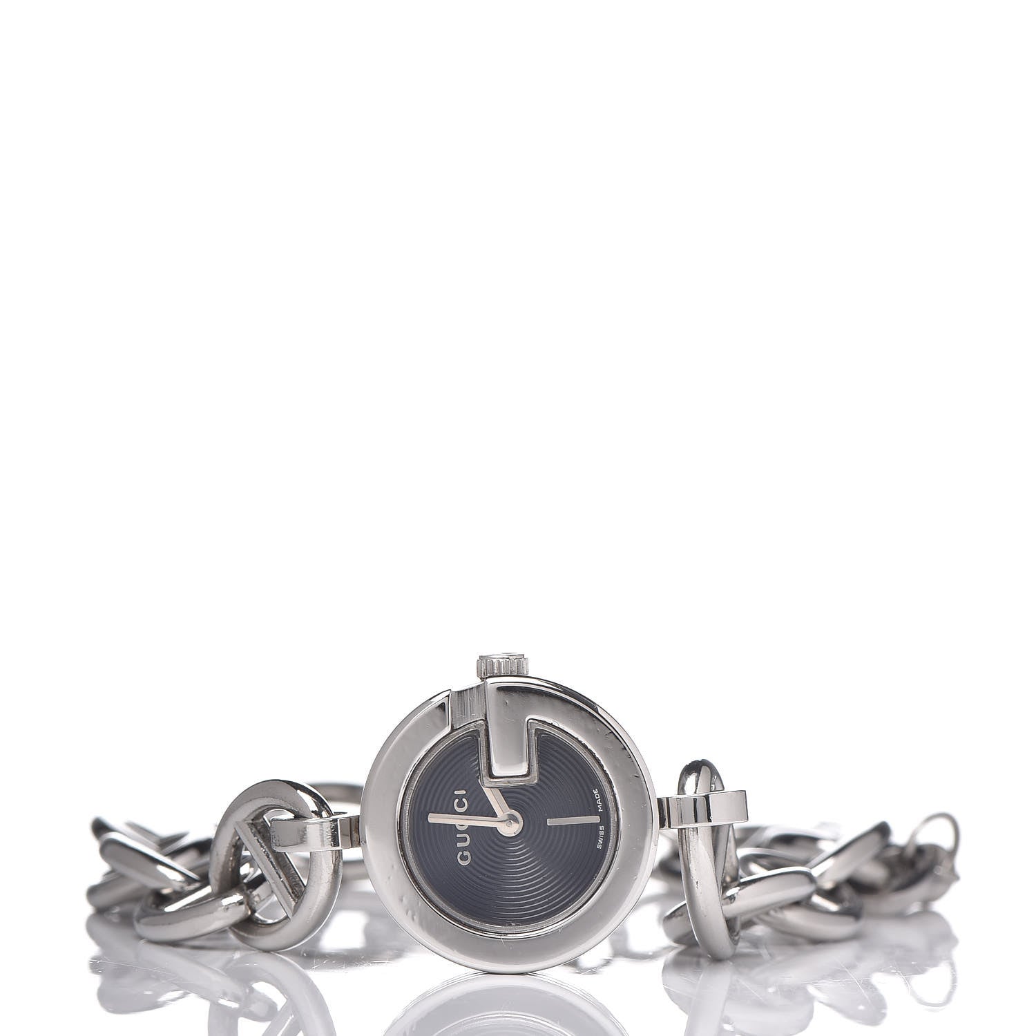 Gucci Stainless Steel 22mm G Charms Quartz Watch Black 3 of 6