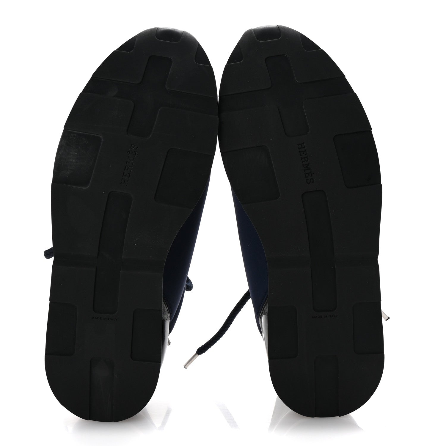 Hermes Technical Canvas Mens Miles Sneakers 40 Marine Black 6 of 11