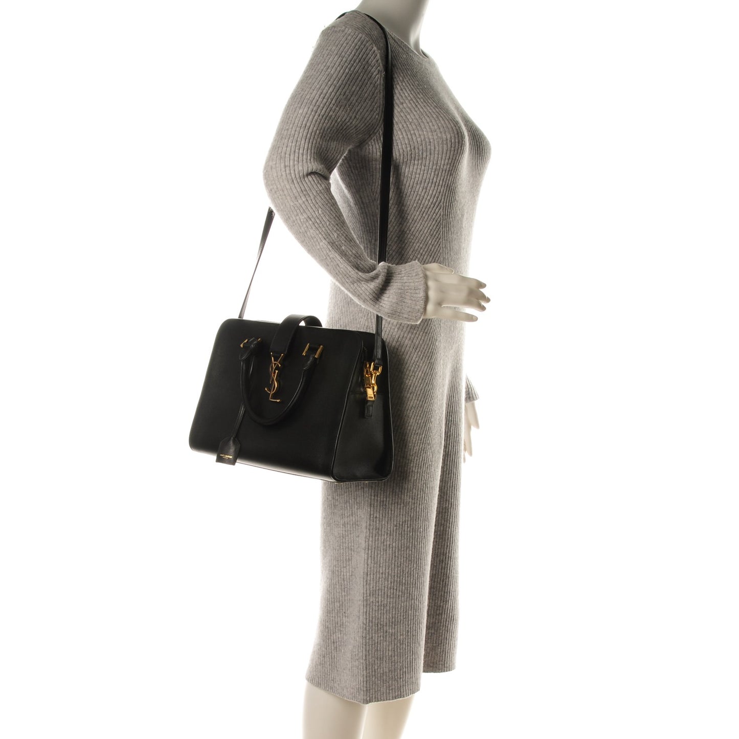 Calfskin Small Monogram Cabas Black