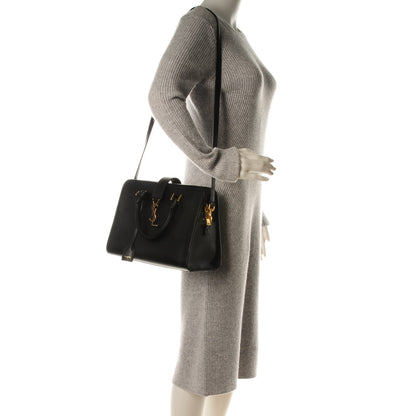 Saint Laurent Calfskin Small Monogram Cabas Black 2 of 9