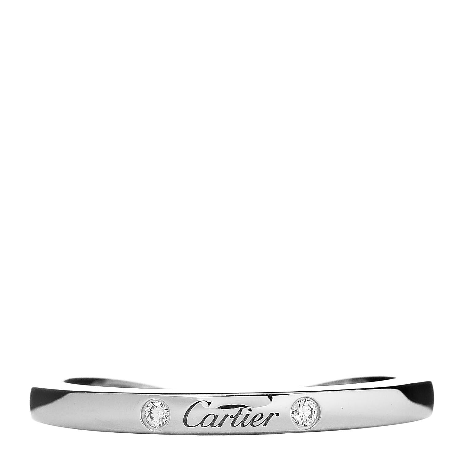 Cartier Platinum Diamond Ballerine Wedding Band Ring 49 4.75 1 of 6