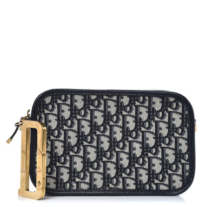 Christian Dior Oblique Diorquake Clutch Blue 1 of 8