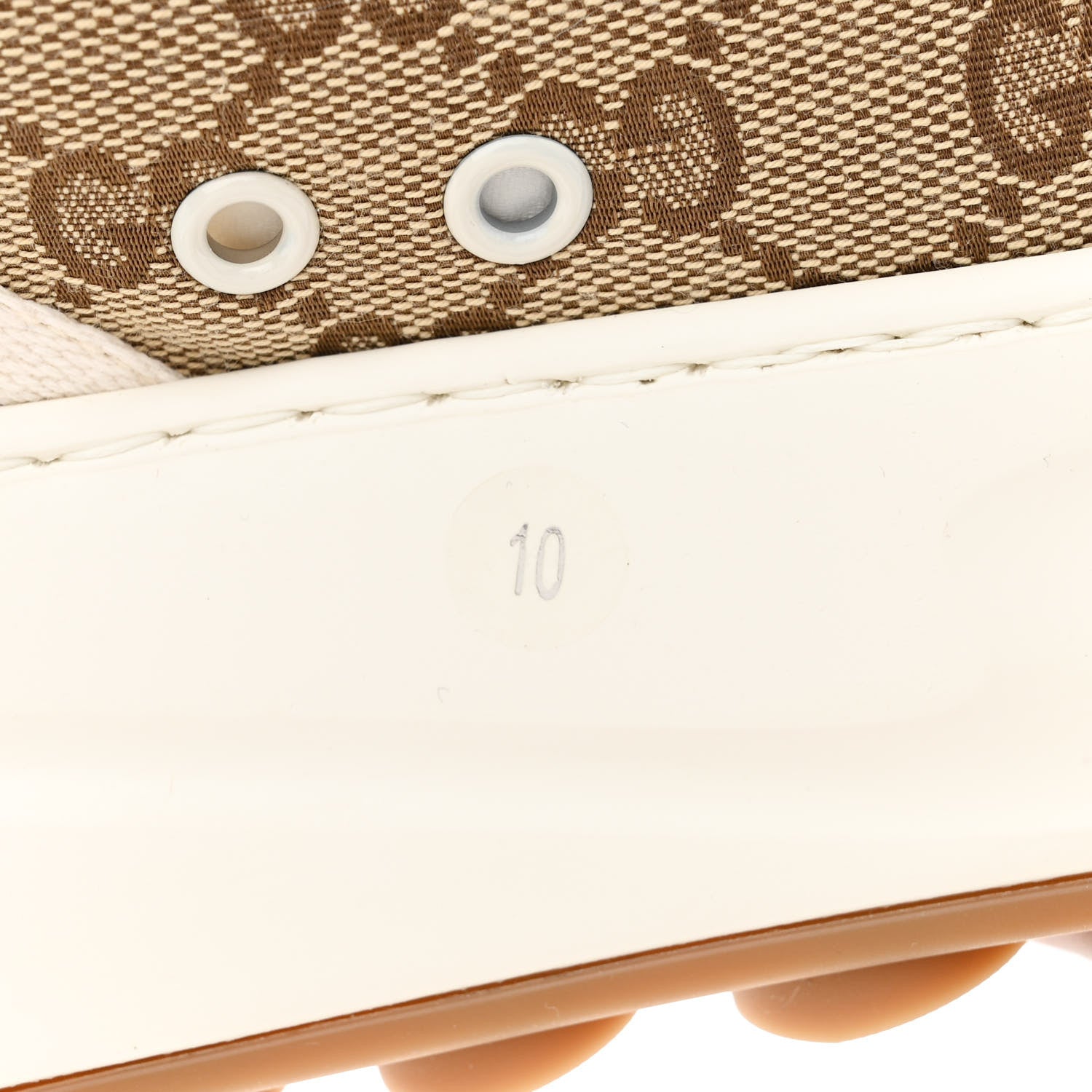 Gucci GG Monogram Mens 1977 Tennis Platform 52mm Sneakers 10 Beige Ebony Mystic White 8 of 9