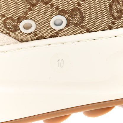 Gucci GG Monogram Mens 1977 Tennis Platform 52mm Sneakers 10 Beige Ebony Mystic White 8 of 9