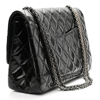 Chanel Distressed Patent Quilted 2.55 Reissue 227 Flap Black 3 of 10