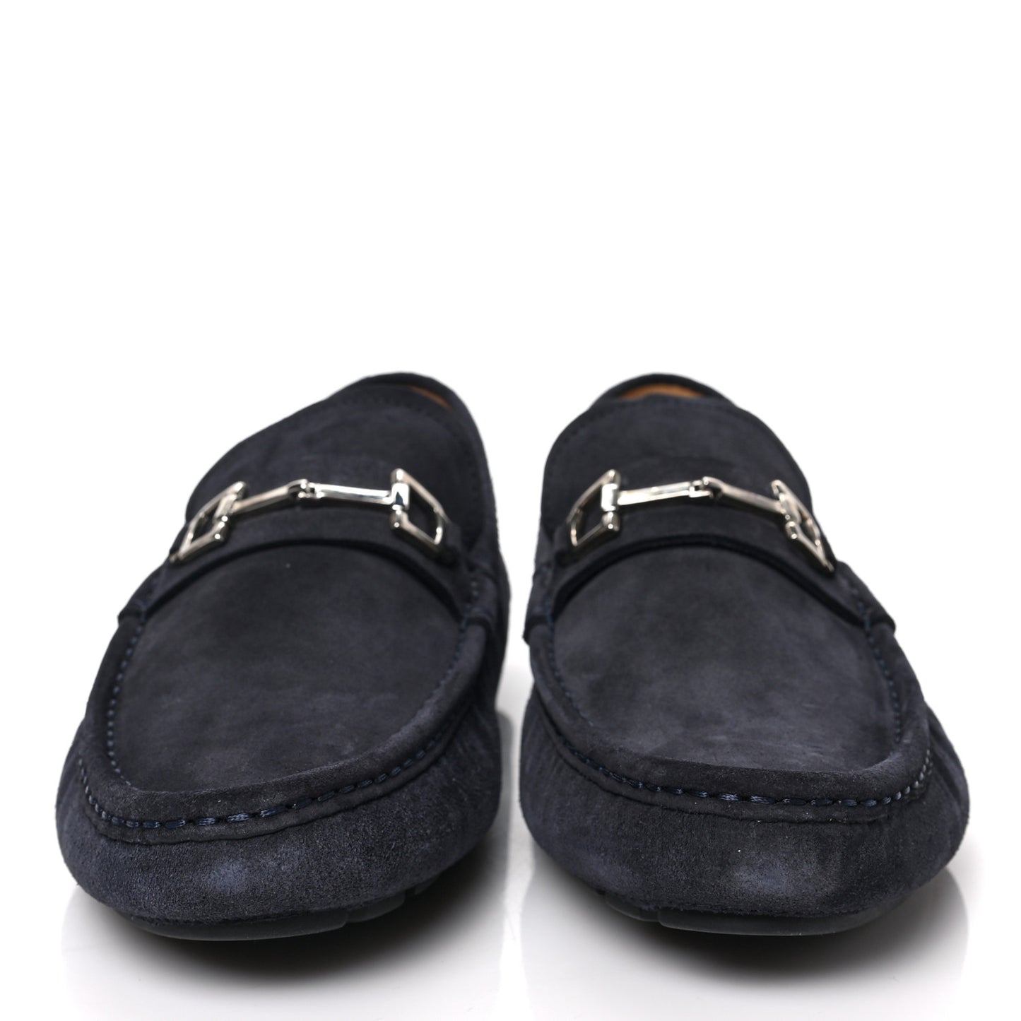 Suede Mens Horsebit Driver Loafers 9 Navy