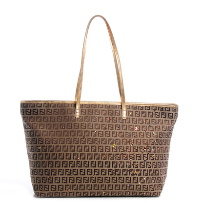 Fendi Crystal Zucchino Roll Tote Gold 1 of 9