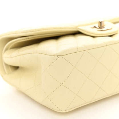 Chanel Caviar Quilted Small Double Flap Light Yellow 9 of 11