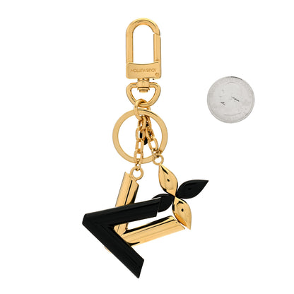 Louis Vuitton Lacquered Metal Twist Bag Charm Key Holder Black 2 of 3