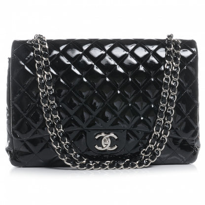 Chanel Patent Quilted Maxi Double Flap Black 1 of 7
