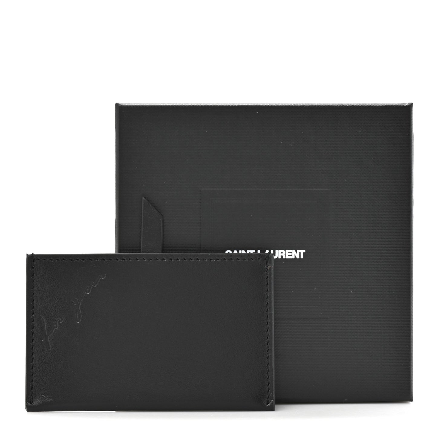 Smooth Calfskin For You Mirror Card Case Black