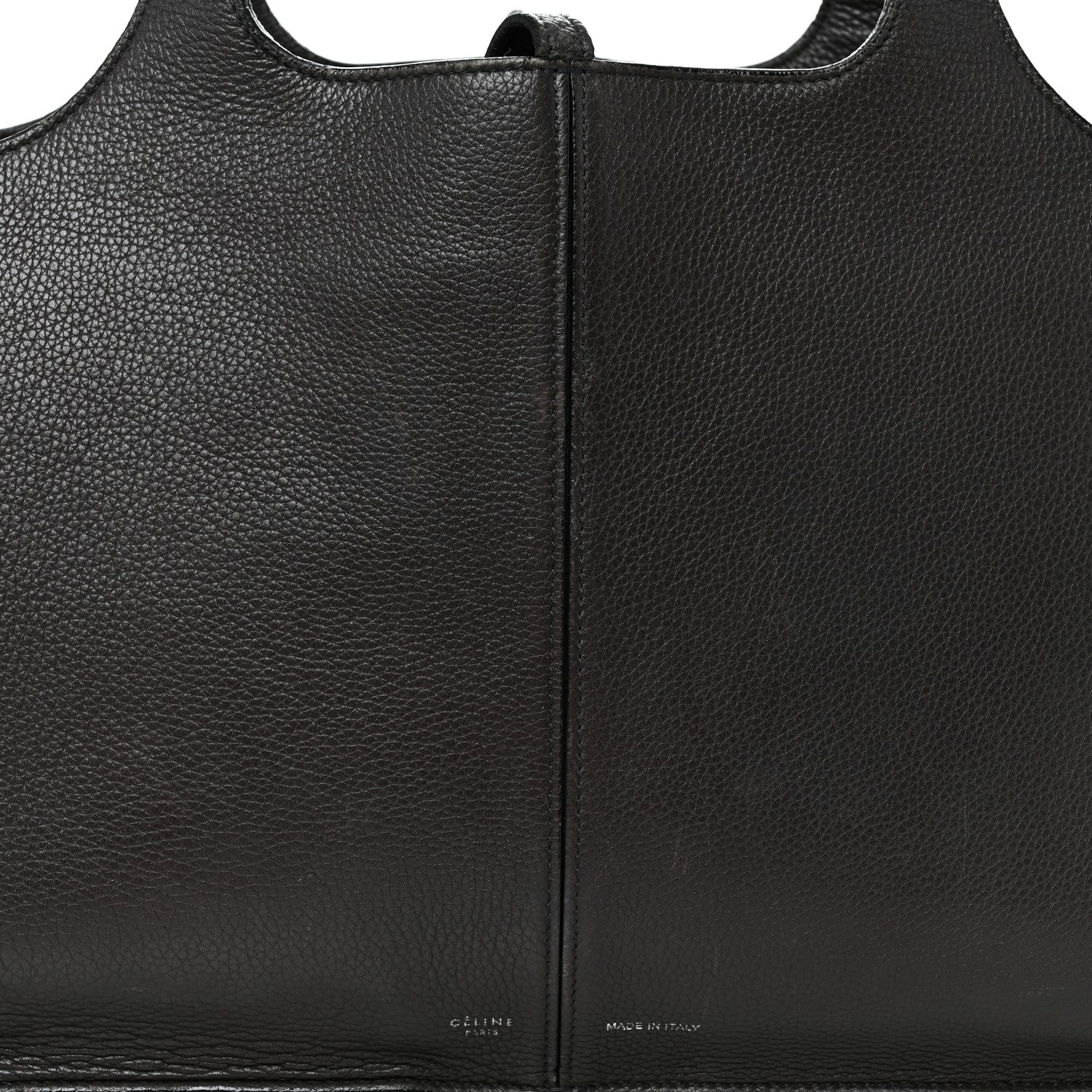 Celine Baby Grained Calfskin Medium Tri-Fold Bag Black 8 of 12