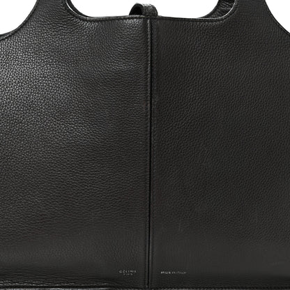 Celine Baby Grained Calfskin Medium Tri-Fold Bag Black 8 of 12