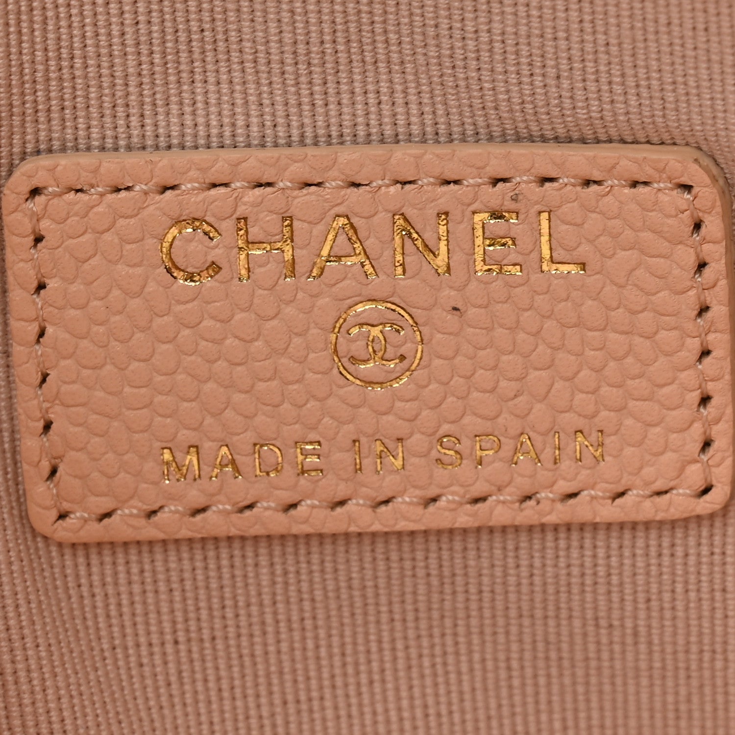 Chanel Caviar Quilted Small Cosmetic Case Beige 6 of 8