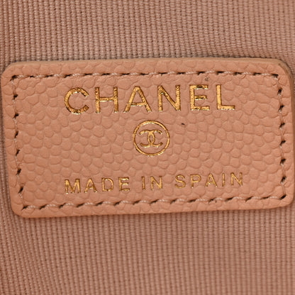 Chanel Caviar Quilted Small Cosmetic Case Beige 6 of 8