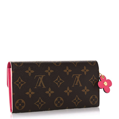 Louis Vuitton Monogram Bloom Flower Emilie Wallet 3 of 10