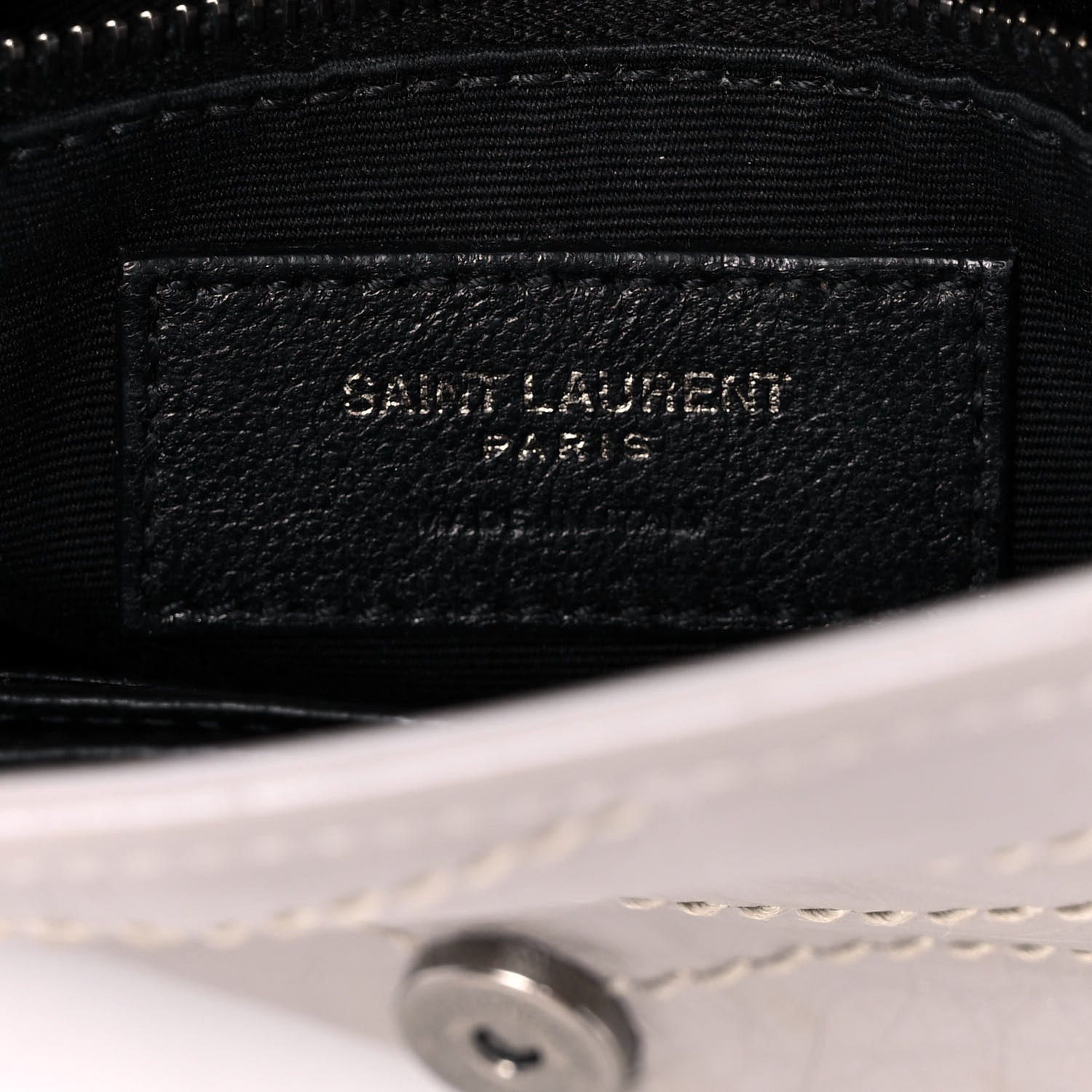Saint Laurent Crinkled Calfskin Matelasse Monogram Niki Chain Wallet Granite 6 of 12