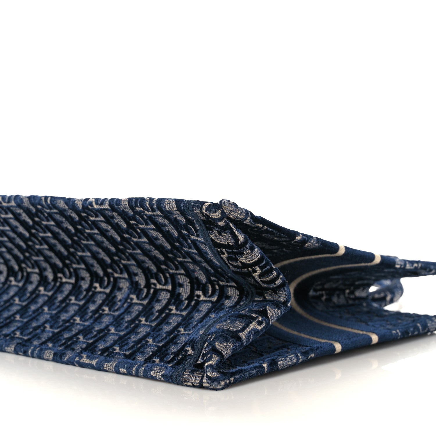 Christian Dior Oblique Velvet Medium Book Tote Blue Multicolor 10 of 11