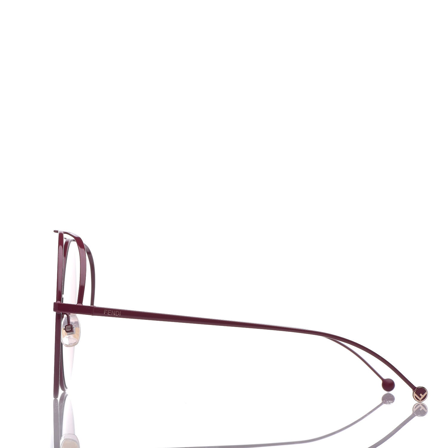 Fendi Metal F is Fendi Printed Run Away Round Frame Sunglasses FF 0285/S Red 3 of 8