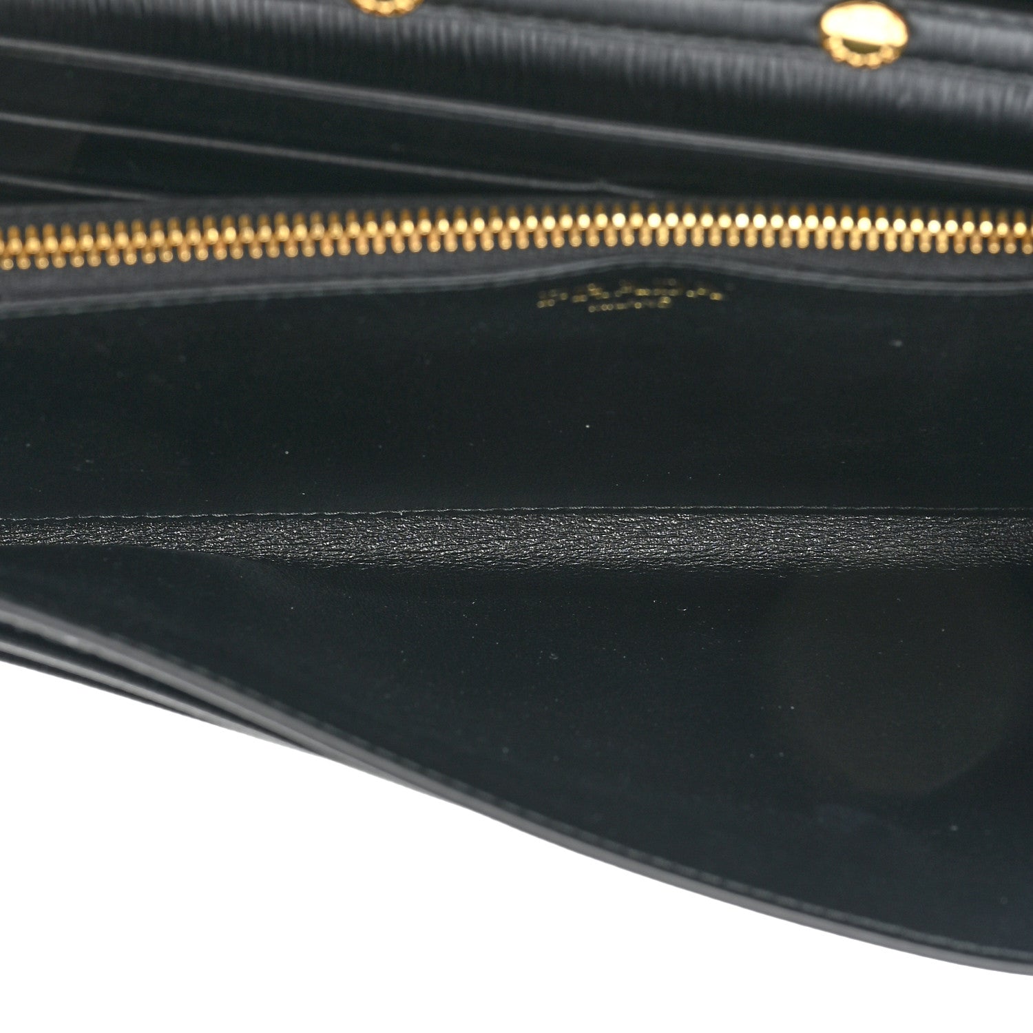 Prada Vitello Move Metal Oro Chain Wallet Black 6 of 10