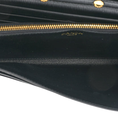Prada Vitello Move Metal Oro Chain Wallet Black 6 of 10