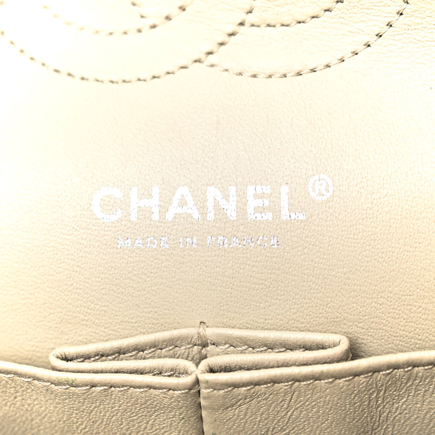 Chanel Washed Caviar Quilted Medium Double Flap White 6 of 12