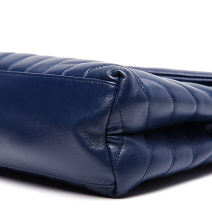 Saint Laurent Calfskin Y Quilted Monogram Medium Loulou Chain Satchel Denim Blue 7 of 16