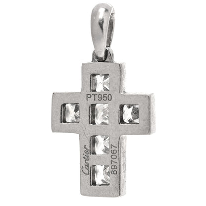 Cartier Platinum Diamond Cross Pendant 3 of 3