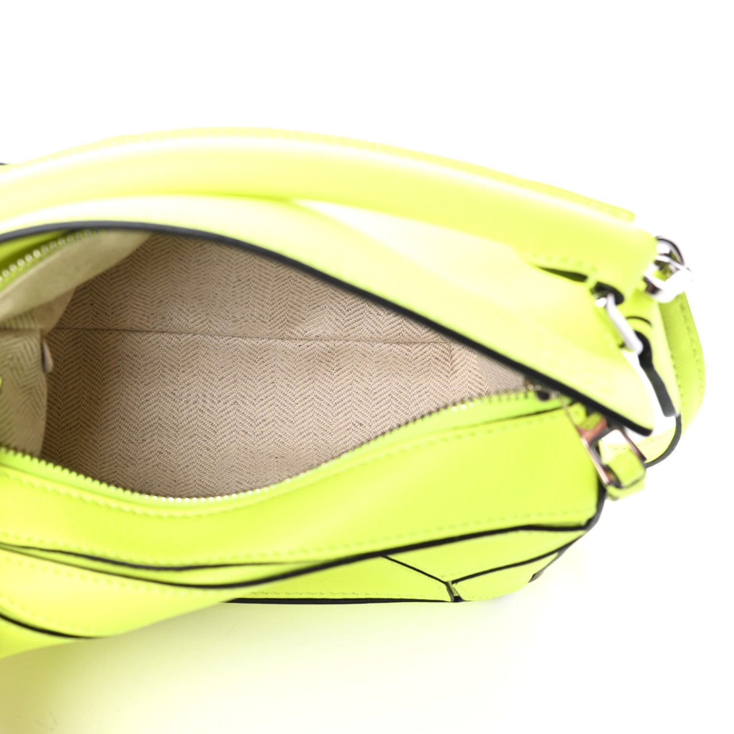 Loewe Calfskin Mini Puzzle Bag Neon Yellow 5 of 9