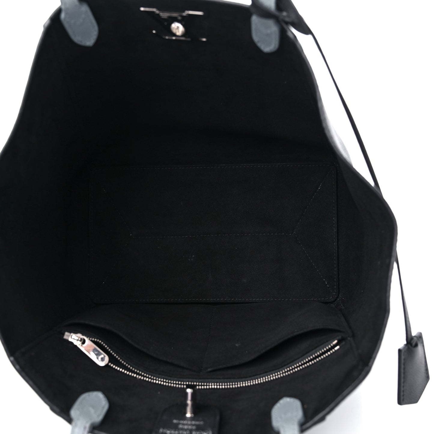 Calfskin Lockme Cabas Sky Black