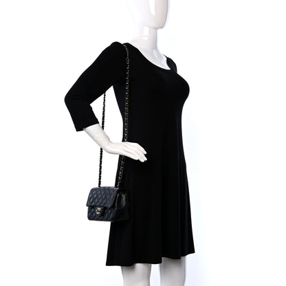 Chanel Lambskin Quilted Mini Rectangular Flap Black 2 of 9