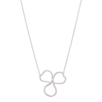 Tiffany Platinum Diamond Large Paper Flowers Pendant Necklace 1 of 6