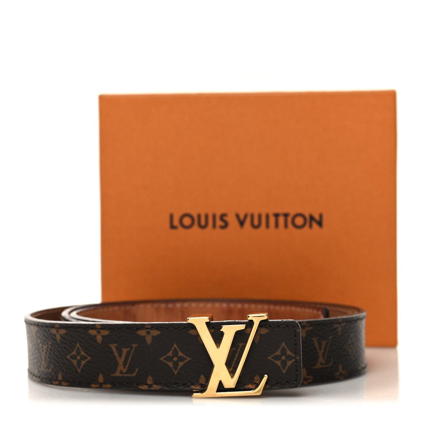 LOUIS VUITTON Mini Monogram 25mm LV Initiales Belt 95 38 95/38
