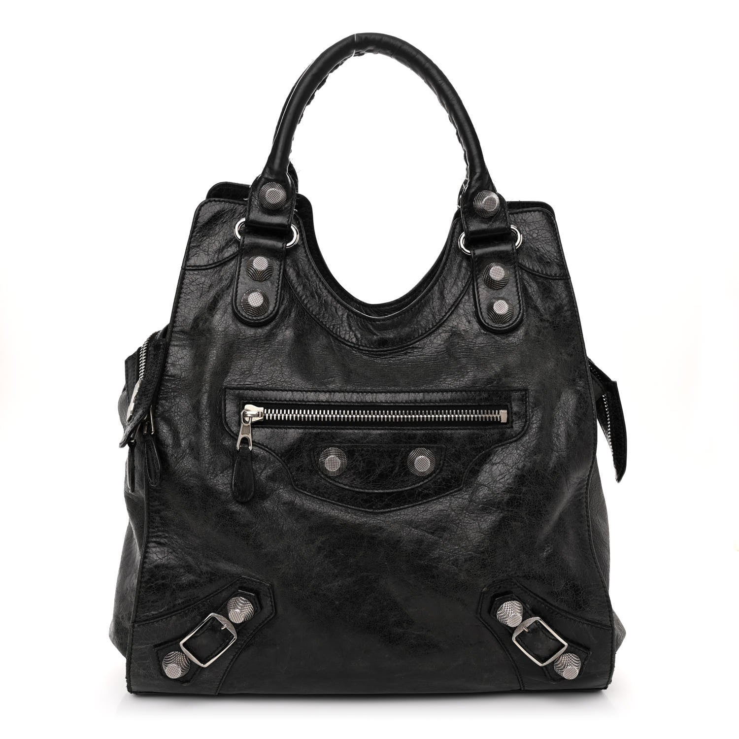 Balenciaga Agneau Giant 21 Silver Hardware Folder Black 1 of 10
