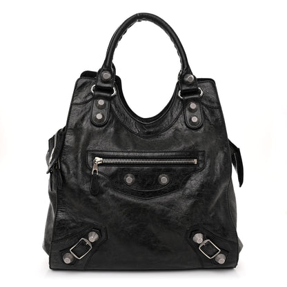 Balenciaga Agneau Giant 21 Silver Hardware Folder Black 1 of 10