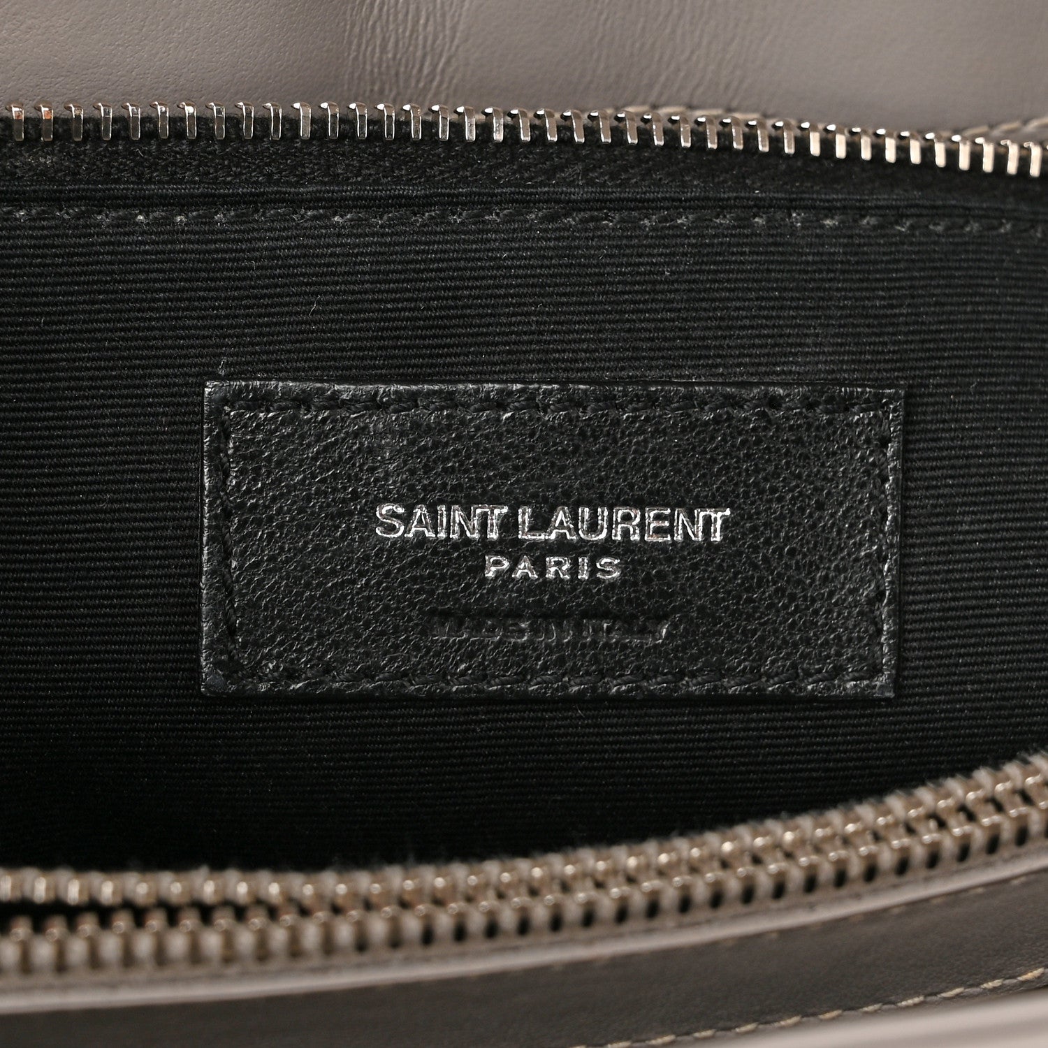 Saint Laurent Calfskin Y Quilted Monogram Medium Loulou Chain Satchel Granite 6 of 15