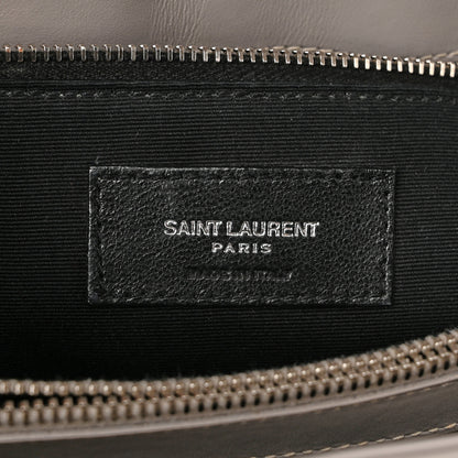 Saint Laurent Calfskin Y Quilted Monogram Medium Loulou Chain Satchel Granite 6 of 15