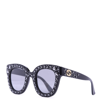 Gucci Acetate Stars Cat Eye Sunglasses GG0116S Black 1 of 7