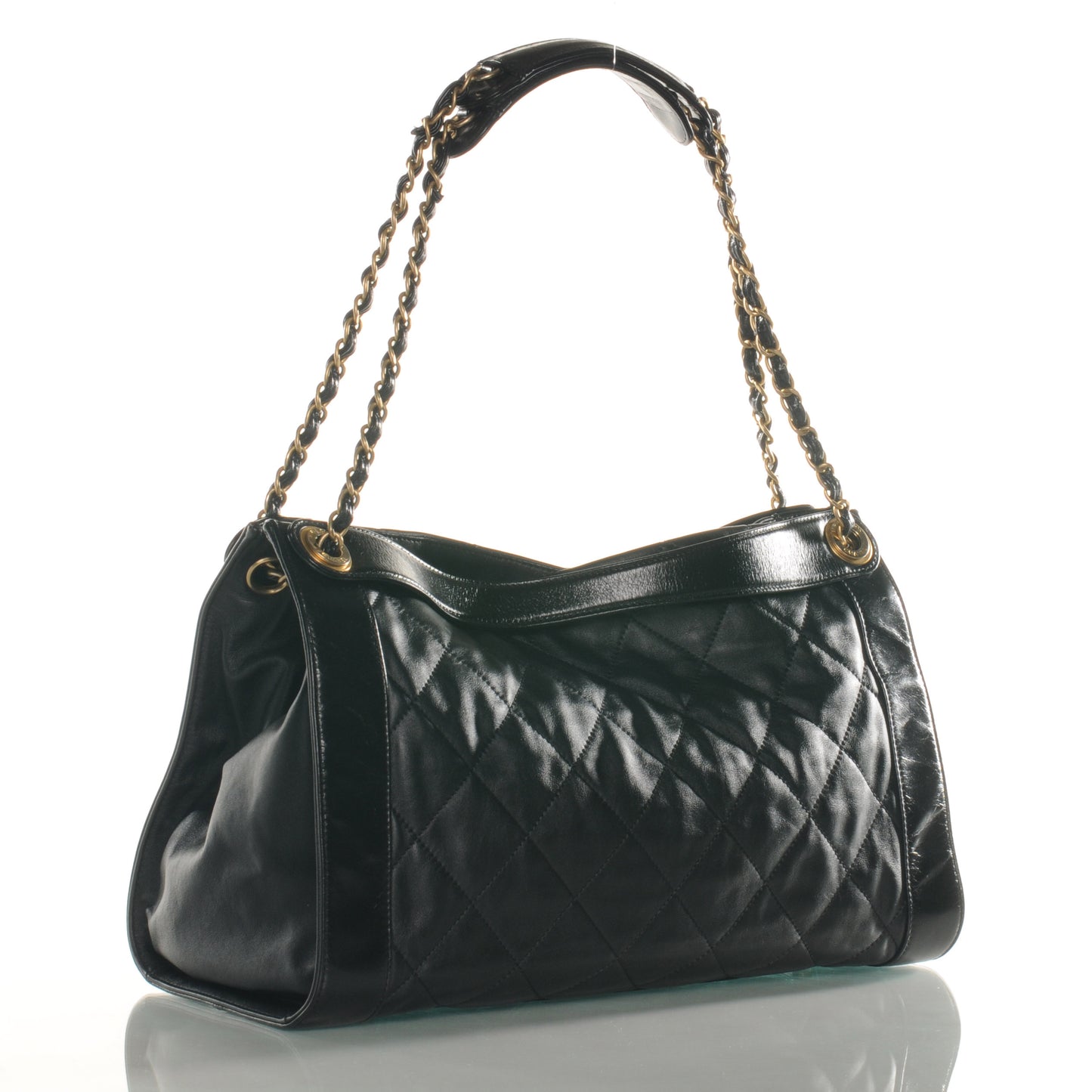 Calfskin Small In The Mix Shopping Tote Black