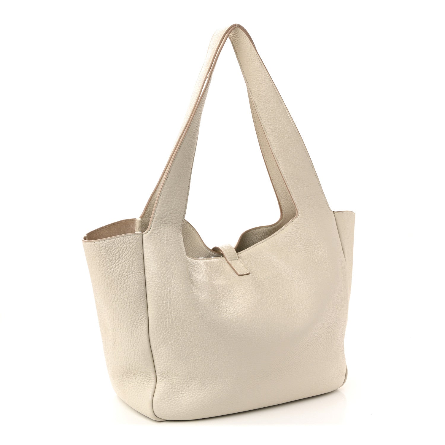 Saint Laurent Grained Deerskin Bea Tote Blanc Vintage 3 of 9