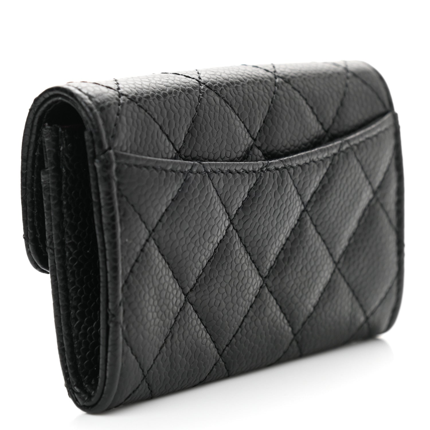 Chanel Caviar Quilted Flap Card Holder Black 2 of 7