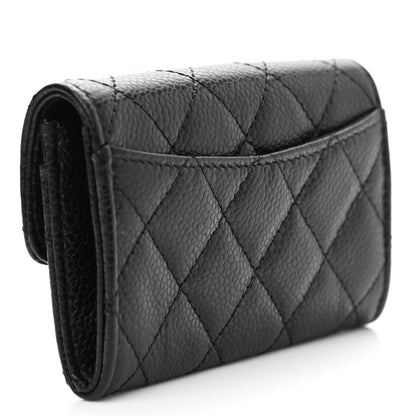 Chanel Caviar Quilted Flap Card Holder Black 2 of 7