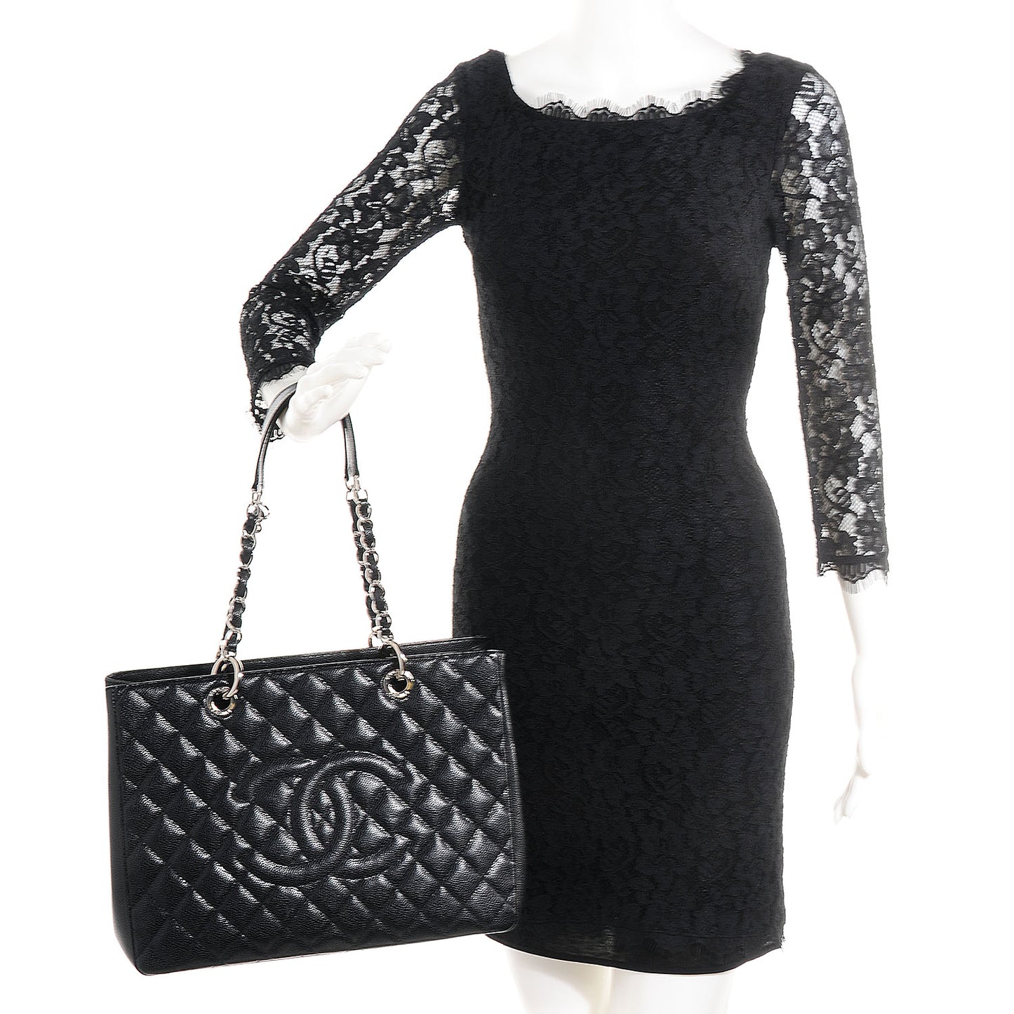 Caviar Grand Shopping Tote GST Black