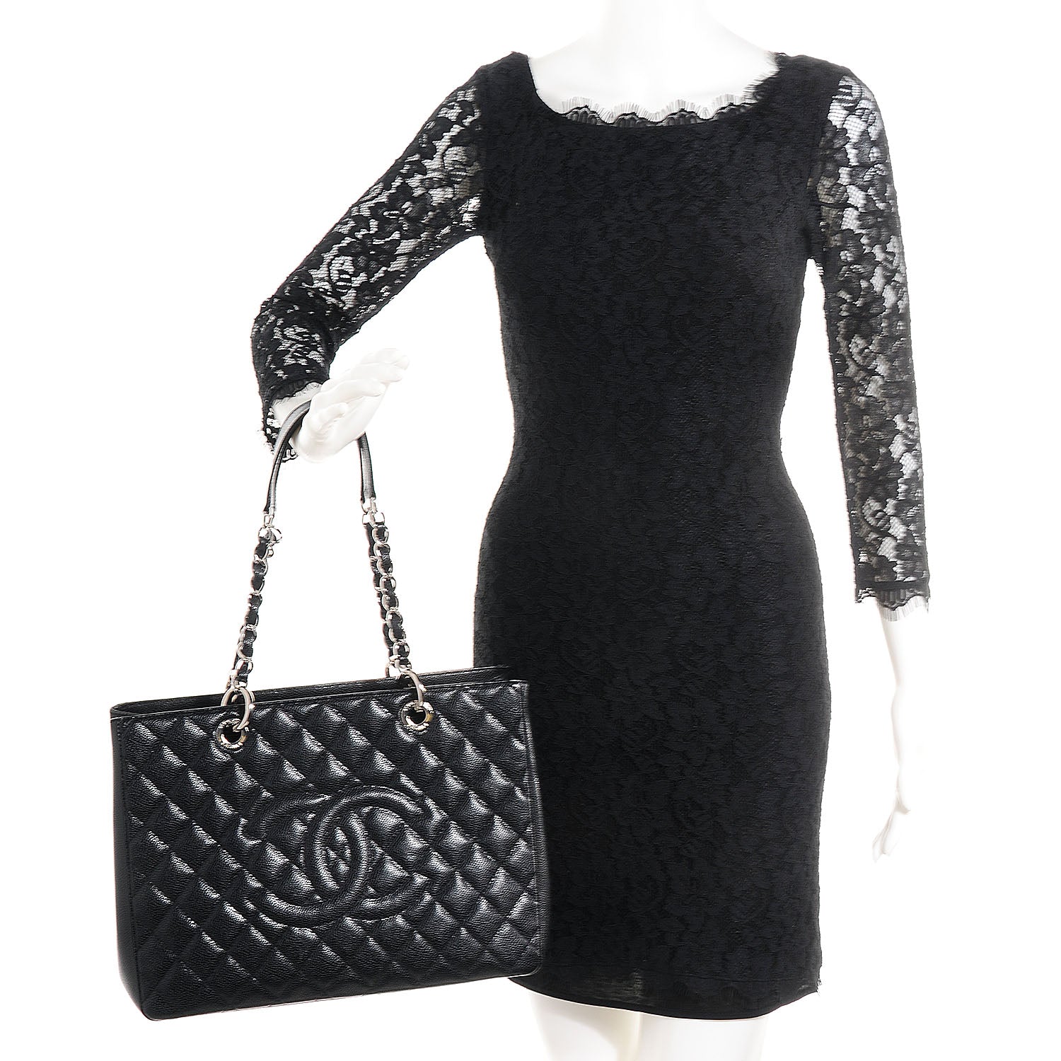 Chanel Caviar Grand Shopping Tote GST Black 2 of 7