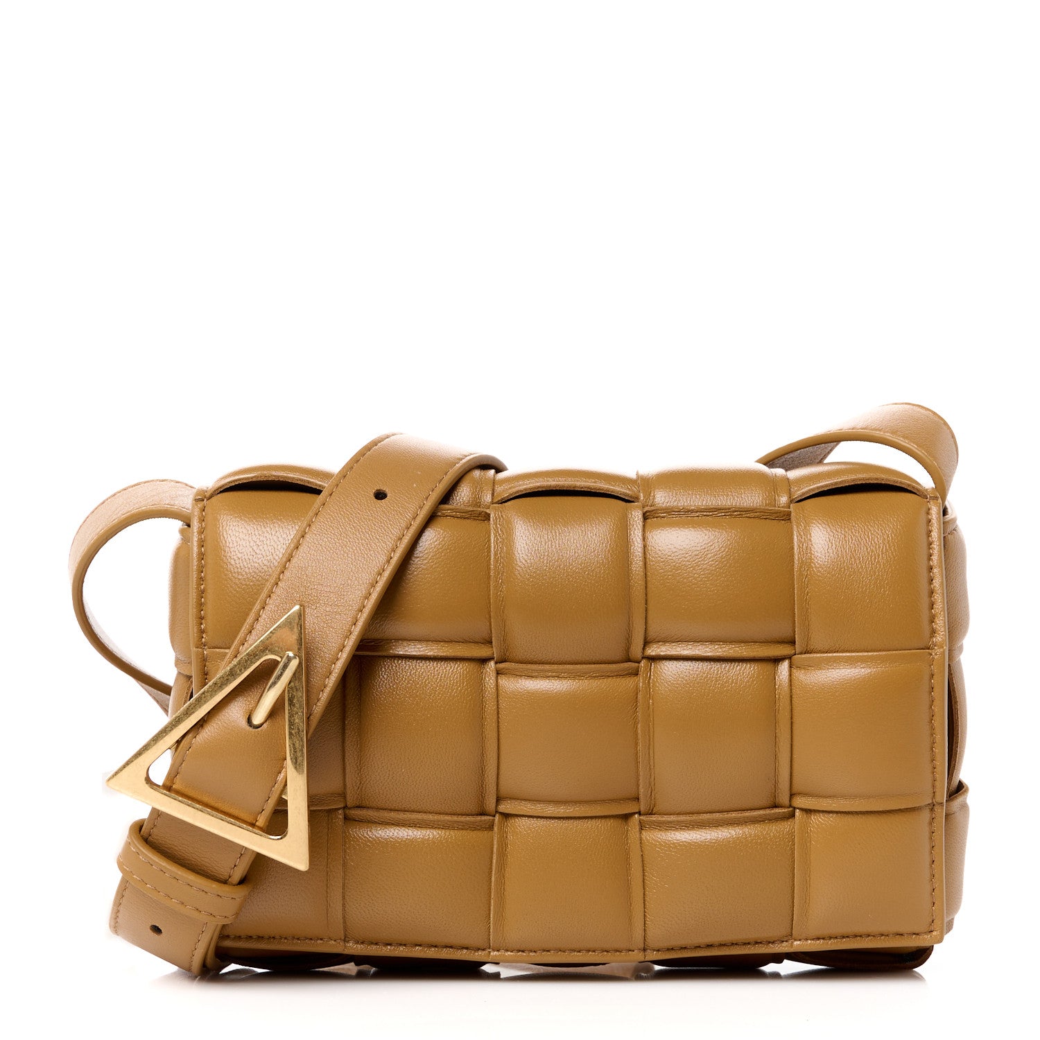 Bottega Veneta Nappa Maxi Intreccio Small Padded Cassette Crossbody Bag Camel 1 of 11
