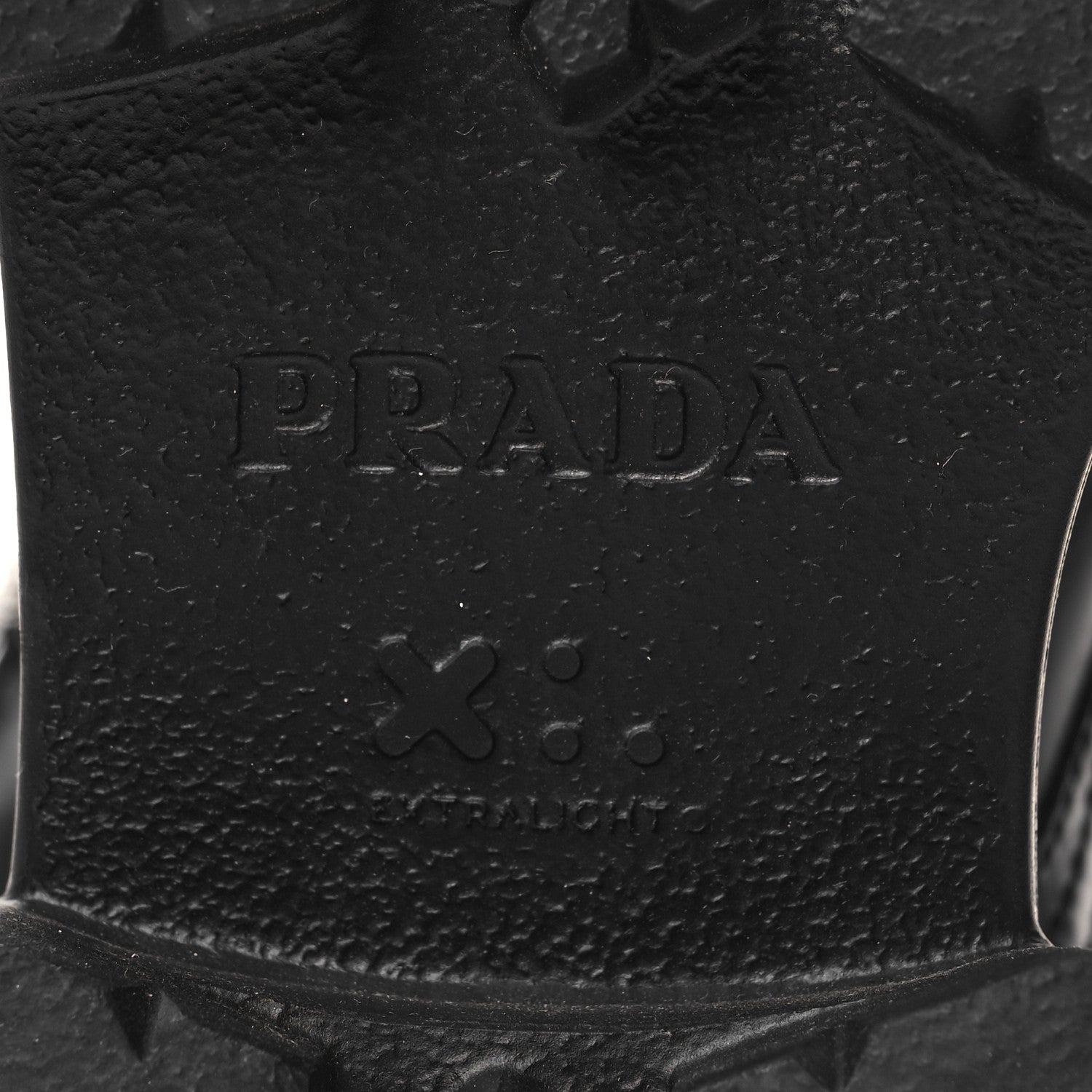 Prada Spazzolato Rois Nylon Metal Triangle Logo Monolith Pouch Pocket 55mm Boots 38 Black 7 of 8