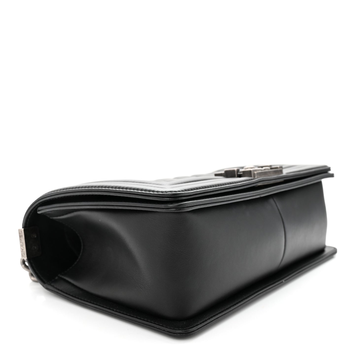 Calfskin Quilted Medium Boy Flap Black